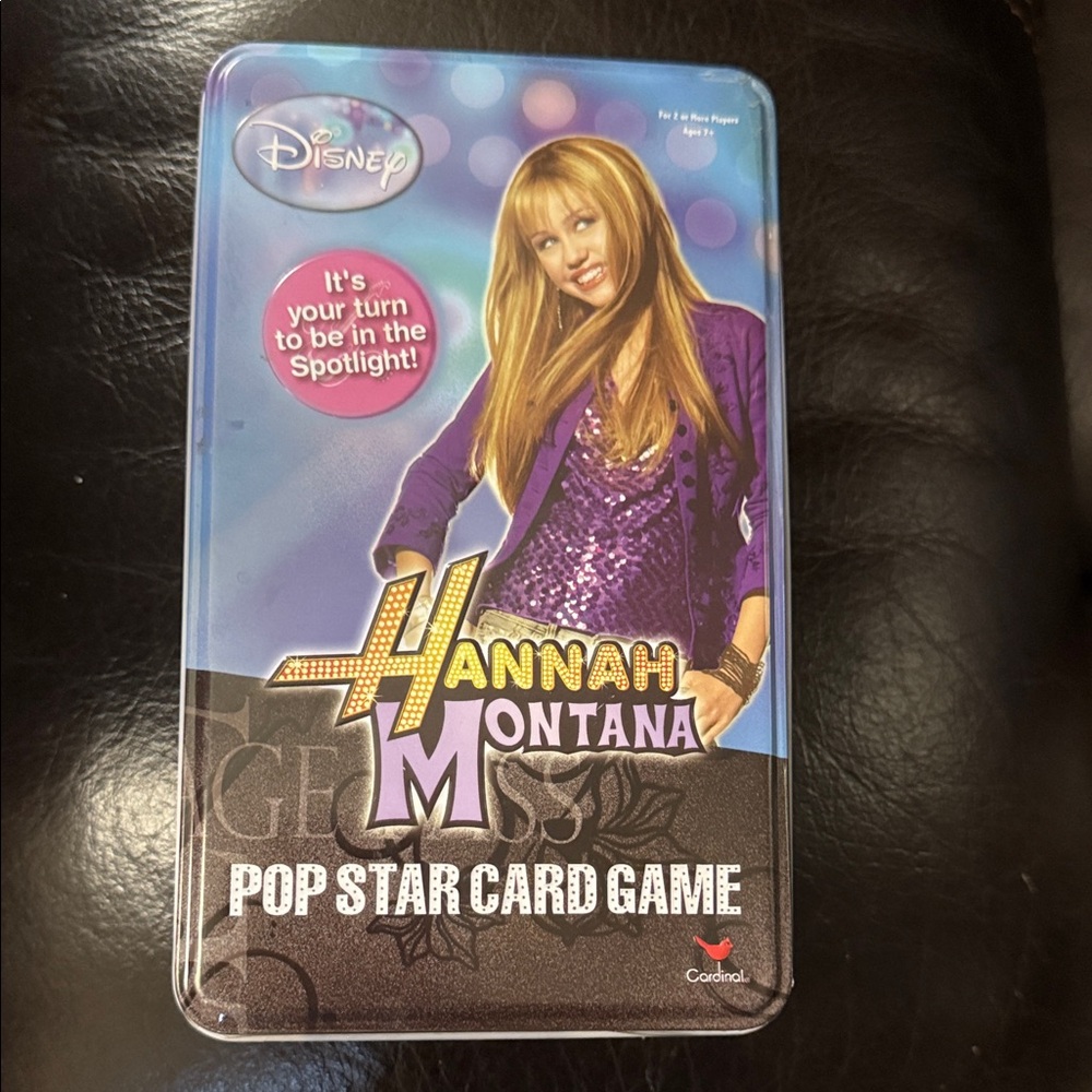 Retro Vintage Disney Hannah Montana Pop Star Card Game Tin
